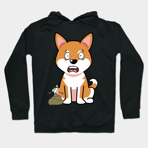 Funny orange dog smells stinky poo poo Hoodie by Pet Station